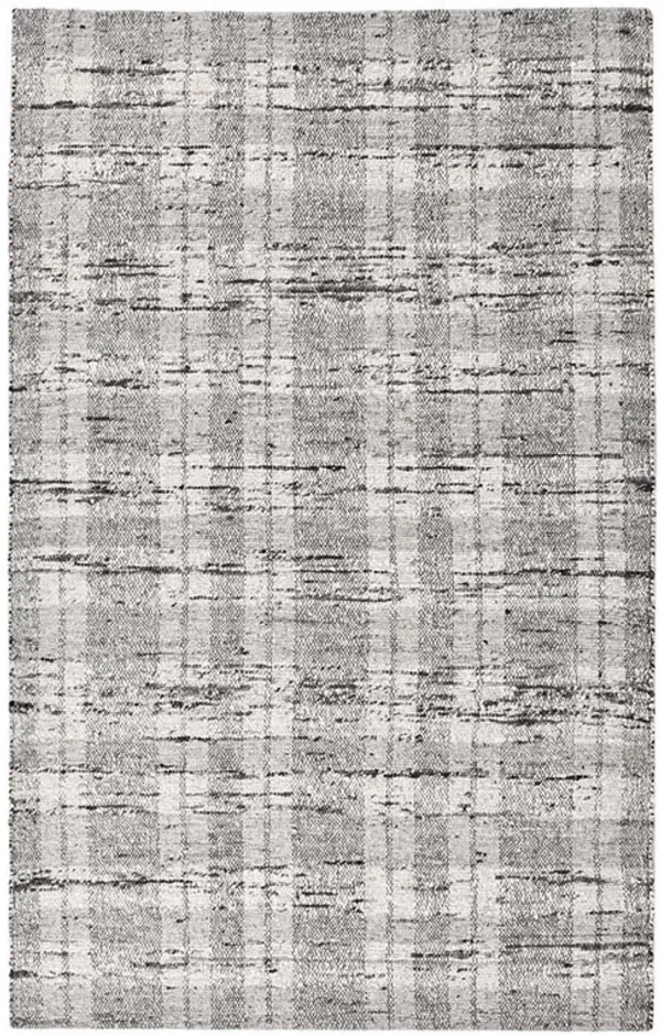 Marcelino Modern Classic Distressed Black Stripe Natural Patterned Rug - 5'x8'