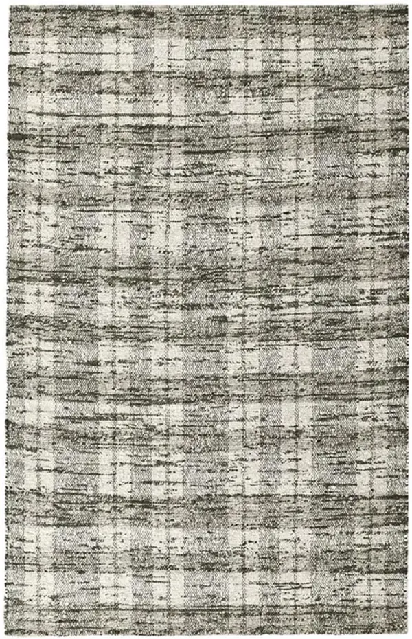 Marcelino Modern Classic Distressed Green Stripe Natural Patterned Rug - 5'x8'
