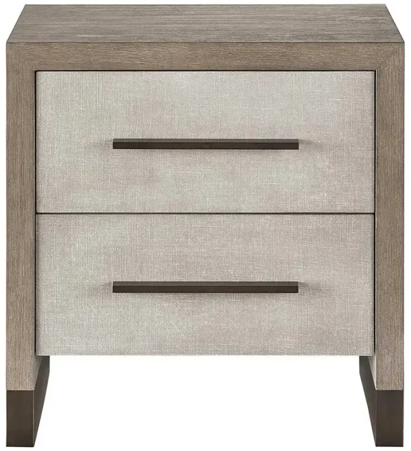 Ellie Modern Taupe Weathered Grey Oak Wood Nightstand - Small