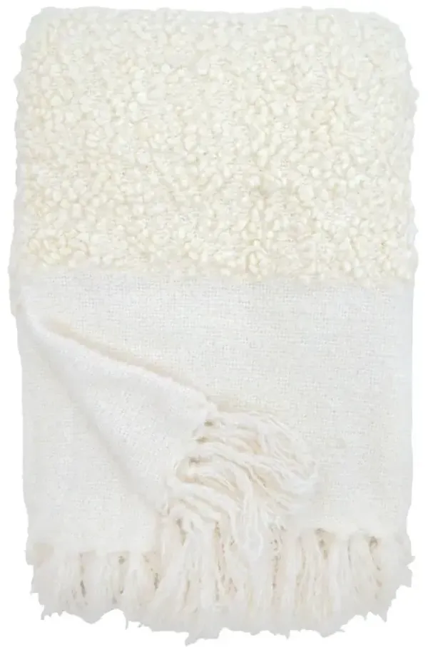 Murphy Modern Classic Cream Oversized Throw Blanket