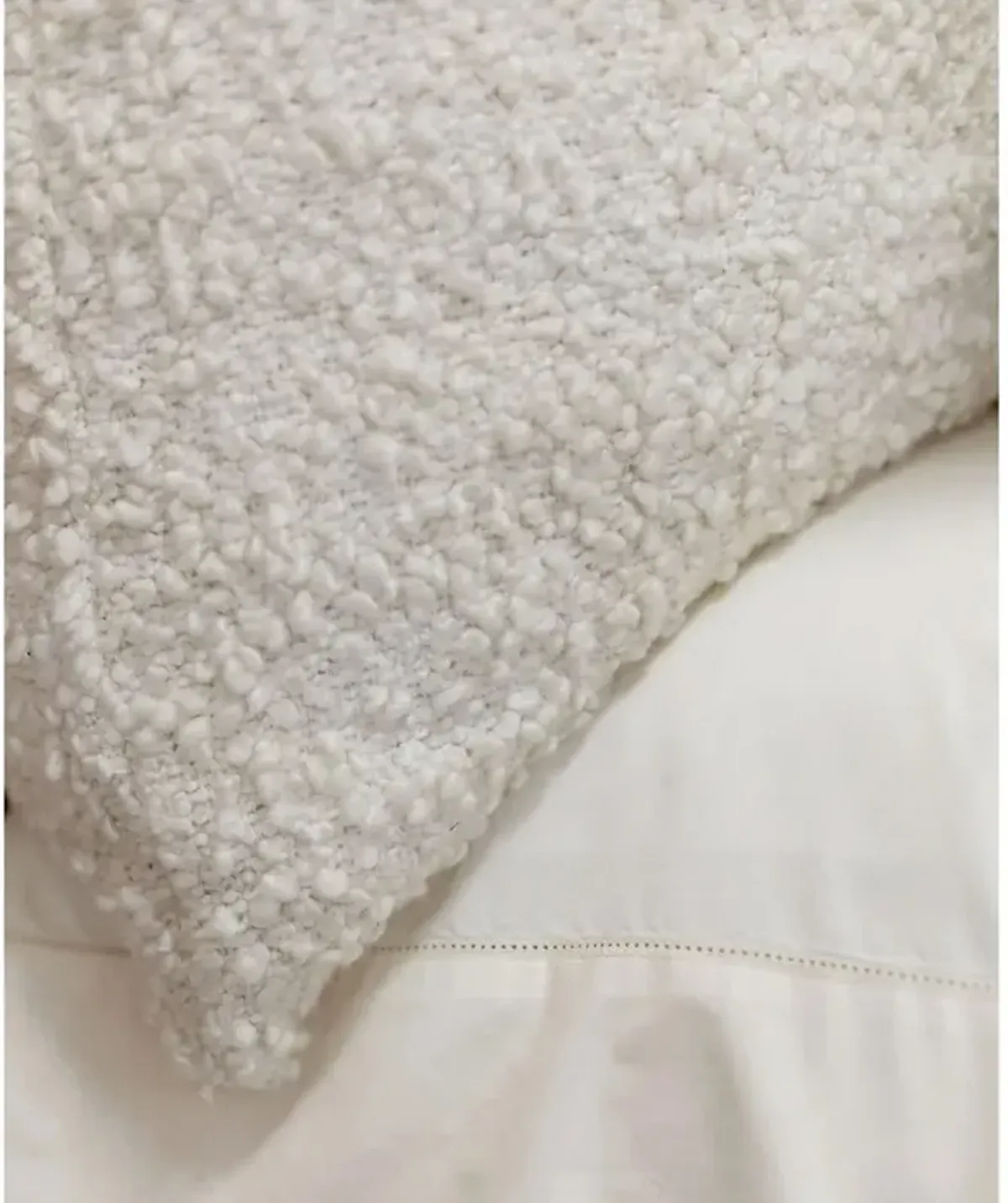 Murphy Modern Classic Cream Boucle Throw Pillow - 20x20