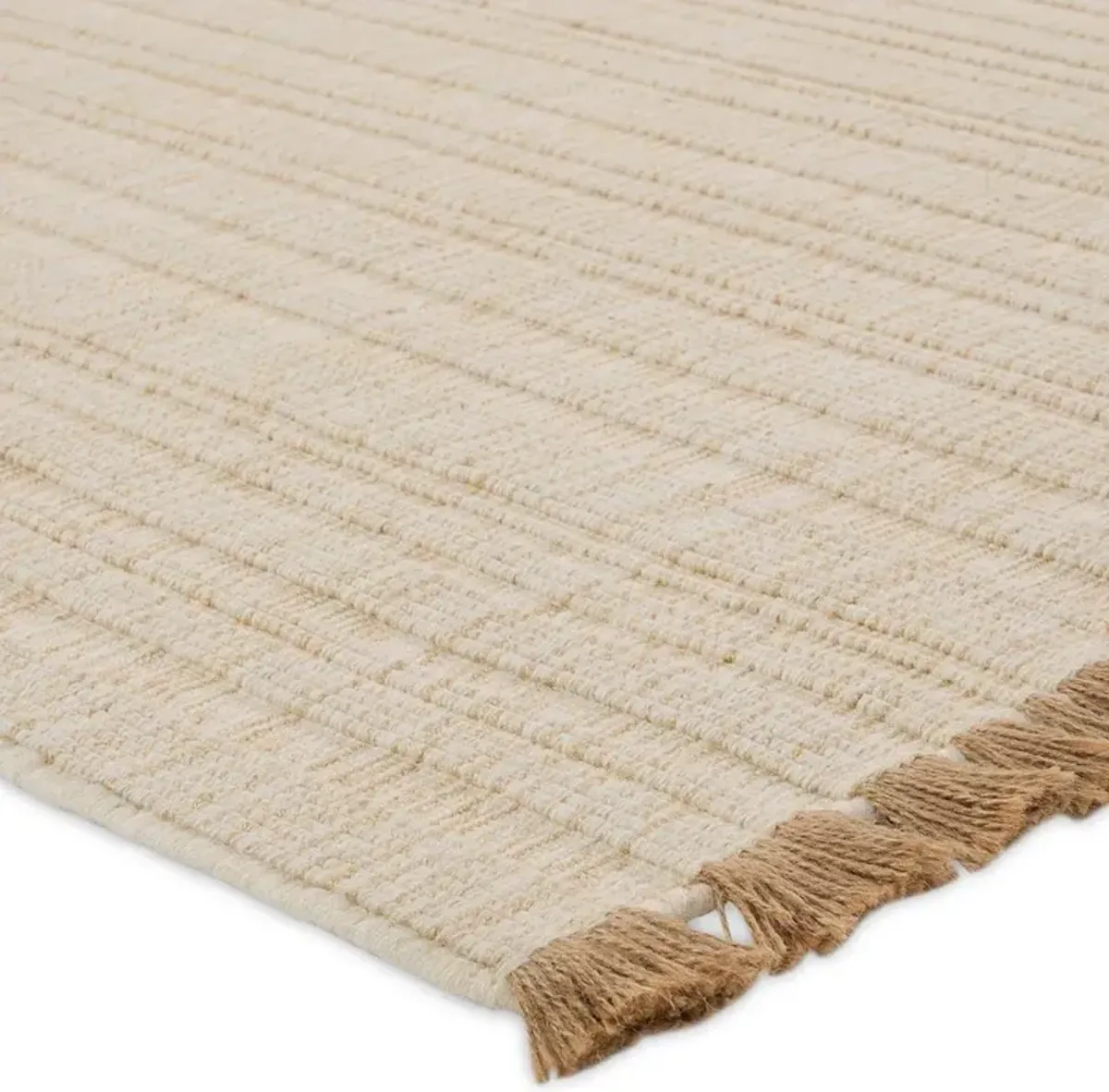 Pascal Modern Classic Cream Textured Solid Rug - 2'6"x8'