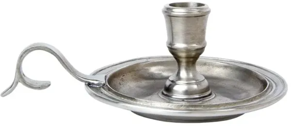 MATCH Lago French Country Silver Pewter Candlestick Candle Holder