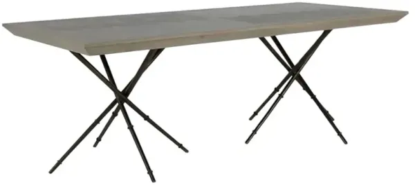 Davenport Modern Classic Grey Wood Rectangular Dining Table - 84"