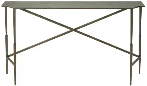 Fennick Industrial Loft Bronze Iron Rectangular Console Table