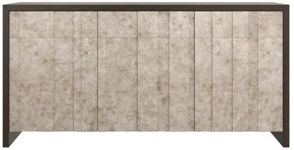 Gemma Modern Classic Otter Silverleaf Black Wood Sideboard