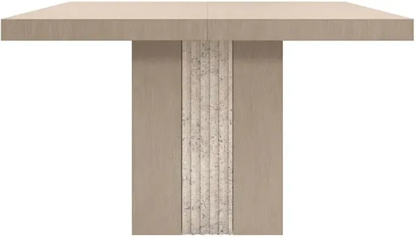 Abrielle Modern Classic Oak Travertine Extendable Dining Table - 48-96"W