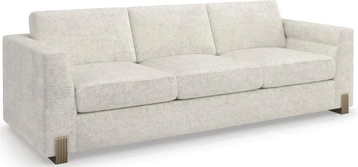 Kaia Modern Oatmeal Performance Upholstered Sofa - 98"W