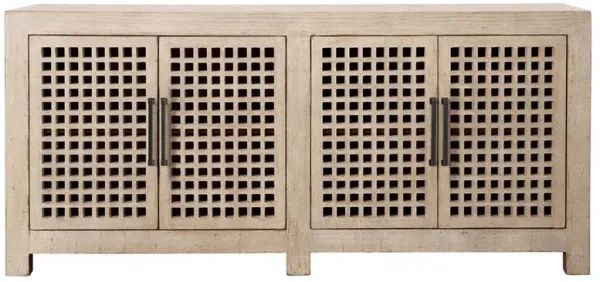 Lovenya Coastal Beach Light Brown Reclaimed Pine Wood Sideboard