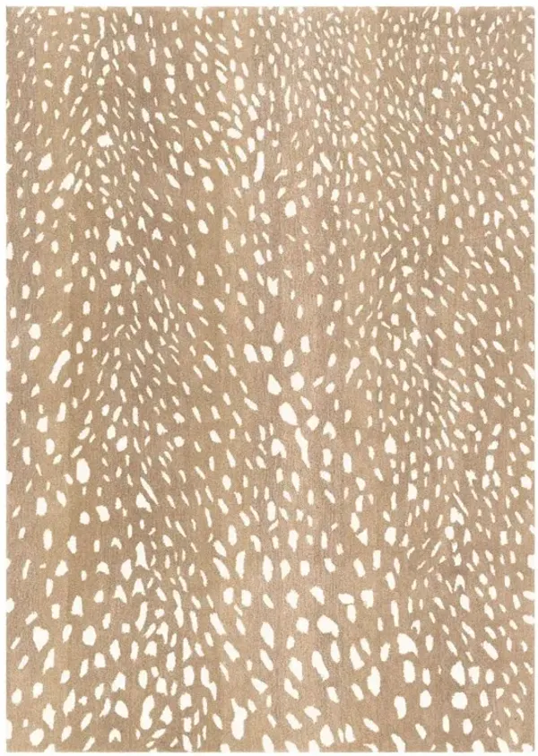 Eleanor Modern Classic Brown Wool Animal Patterned Rug - 5'x8'