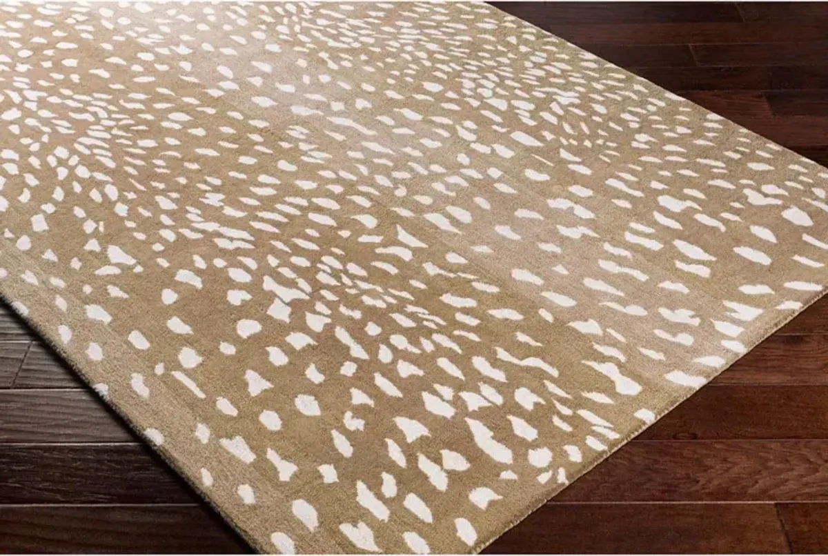 Eleanor Modern Classic Brown Wool Animal Patterned Rug - 9'x12'