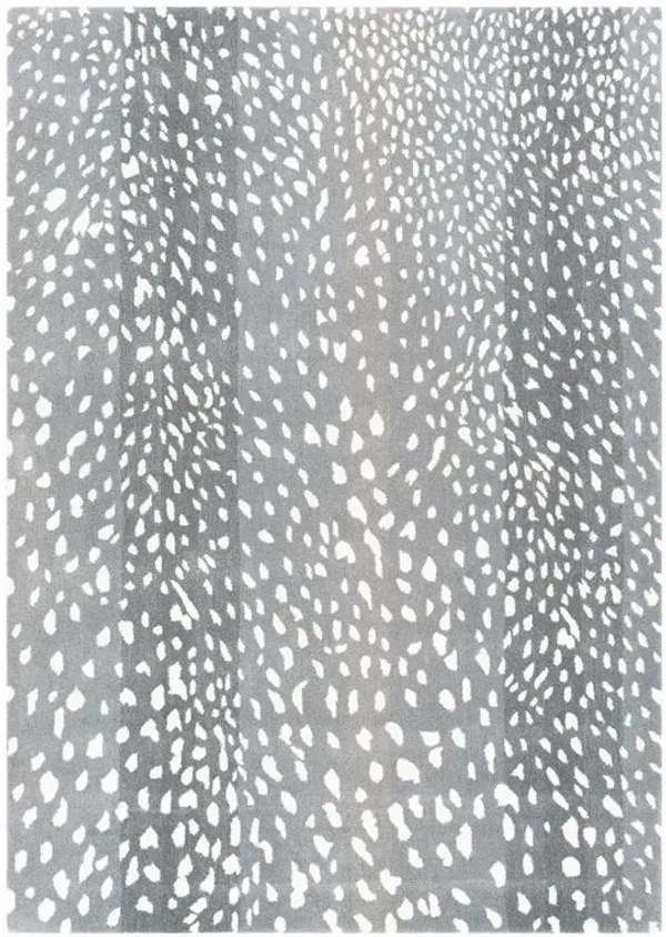 Eleanor Modern Classic Grey Wool Animal Patterned Rug - 4'x6'