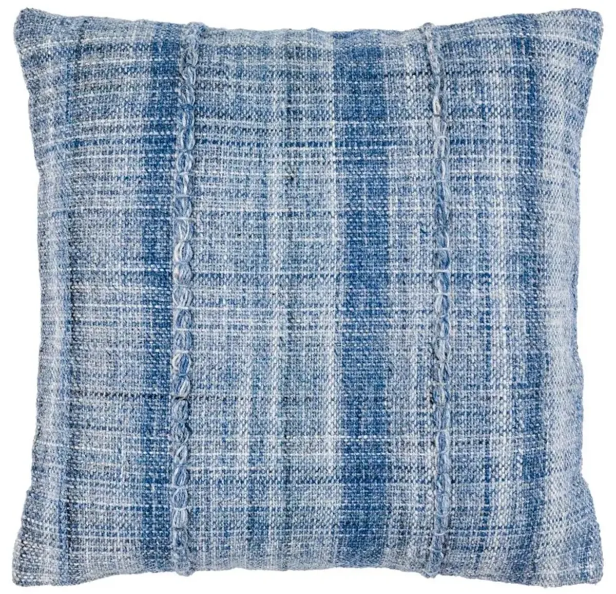 Elijah Coastal Beach Blue Indoor Outdoor Decorative Throw Pillow - 20x20