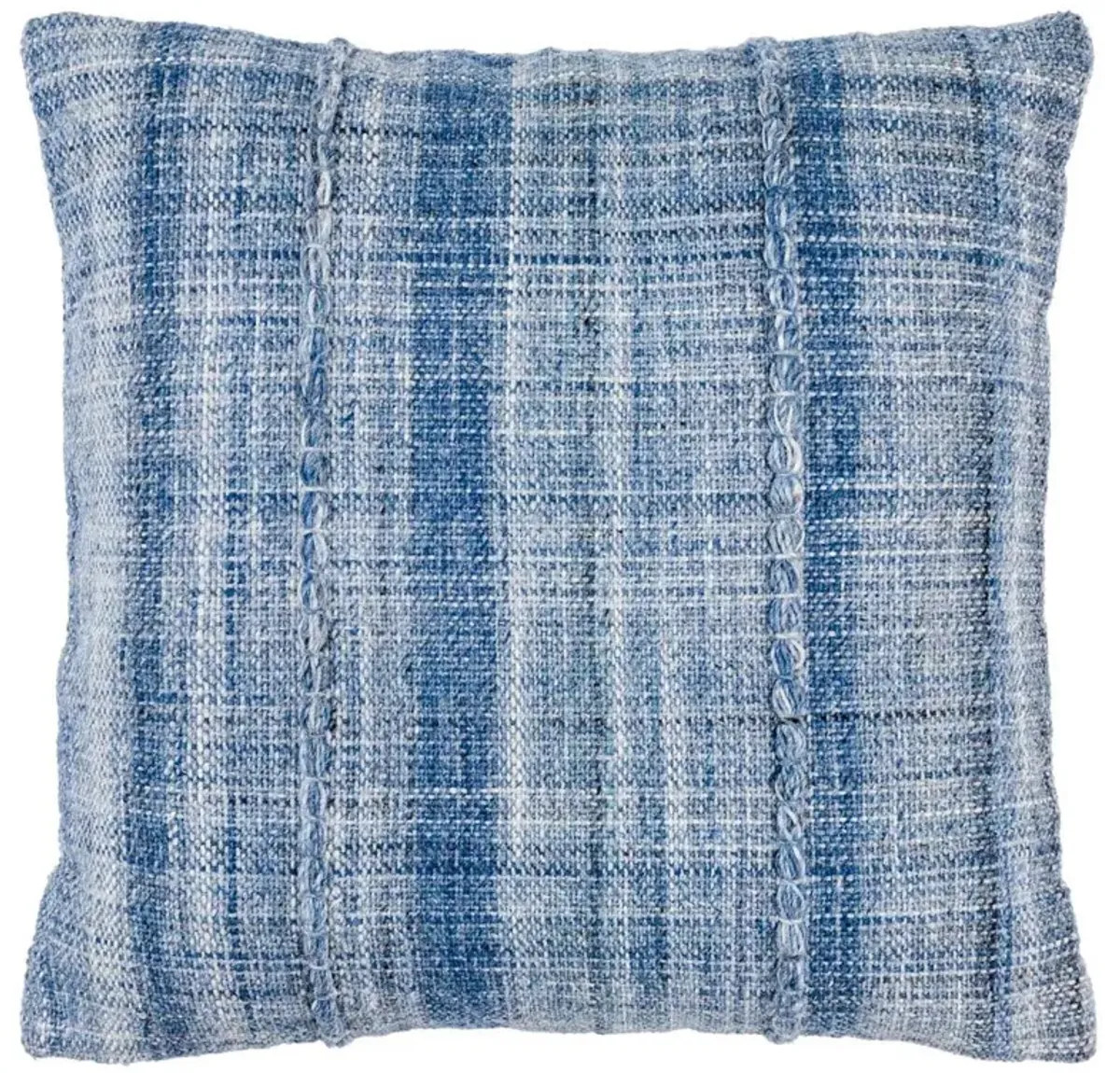 Elijah Coastal Beach Blue Indoor Outdoor Decorative Throw Pillow - 20x20
