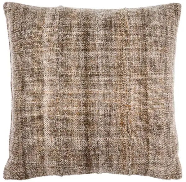 Elijah Coastal Beach Brown Indoor Outdoor Decorative Throw Pillow - 20x20