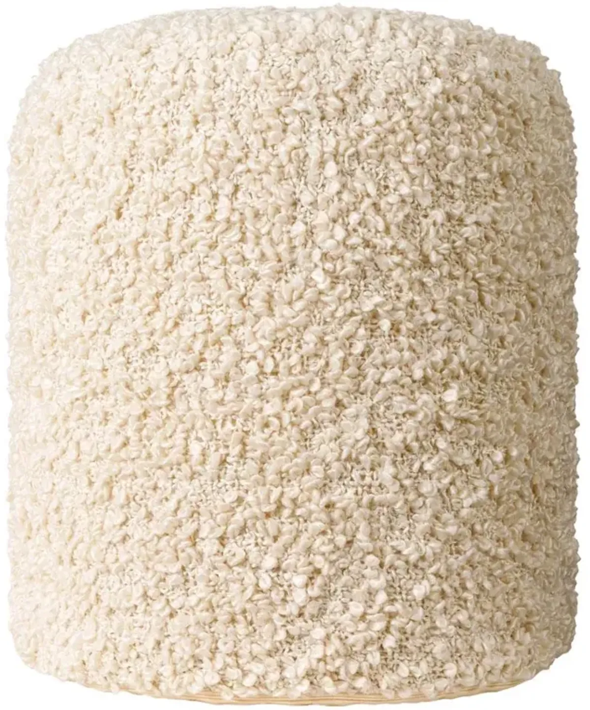Ezekiel Modern Classic Cream Round Pouf