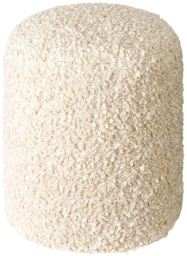 Ezekiel Modern Classic Cream Round Pouf