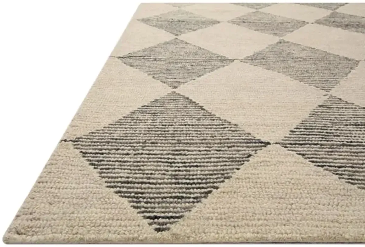 Kaelith French Country Beige Wool Diamond Patterned Rug - 11'6"x15'