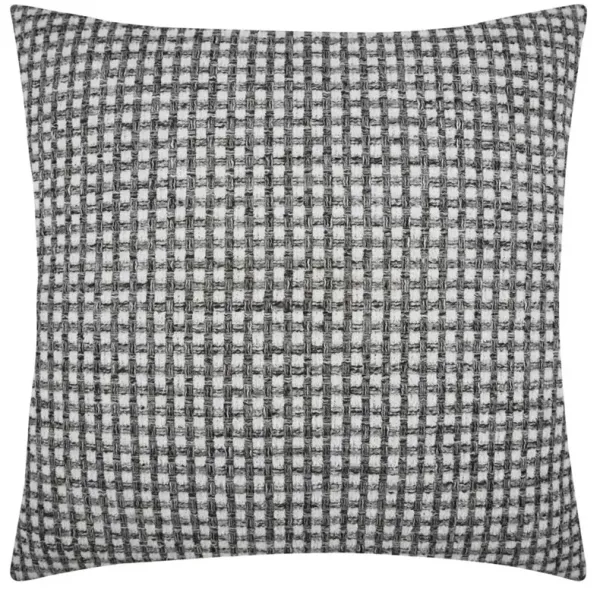 Bailey Modern Grey Checkered Decorative Indoor Outdoor Throw Pillow - 22x22