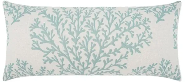 Bellamy Coastal Beach Light Blue Decorative Indoor Outdoor Lumbar Pillow - 12x24