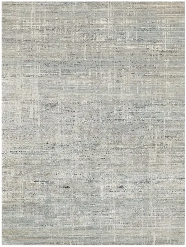 Geline Modern Light Blue Linear Patterned Rug - 9'x12'