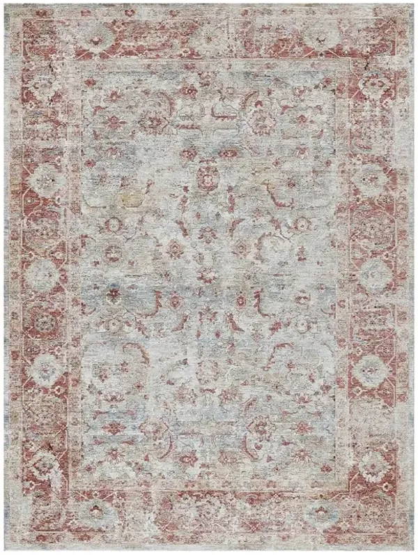 Nathan Antique Loom Rust Floral Patterned Rug - 12'x15'