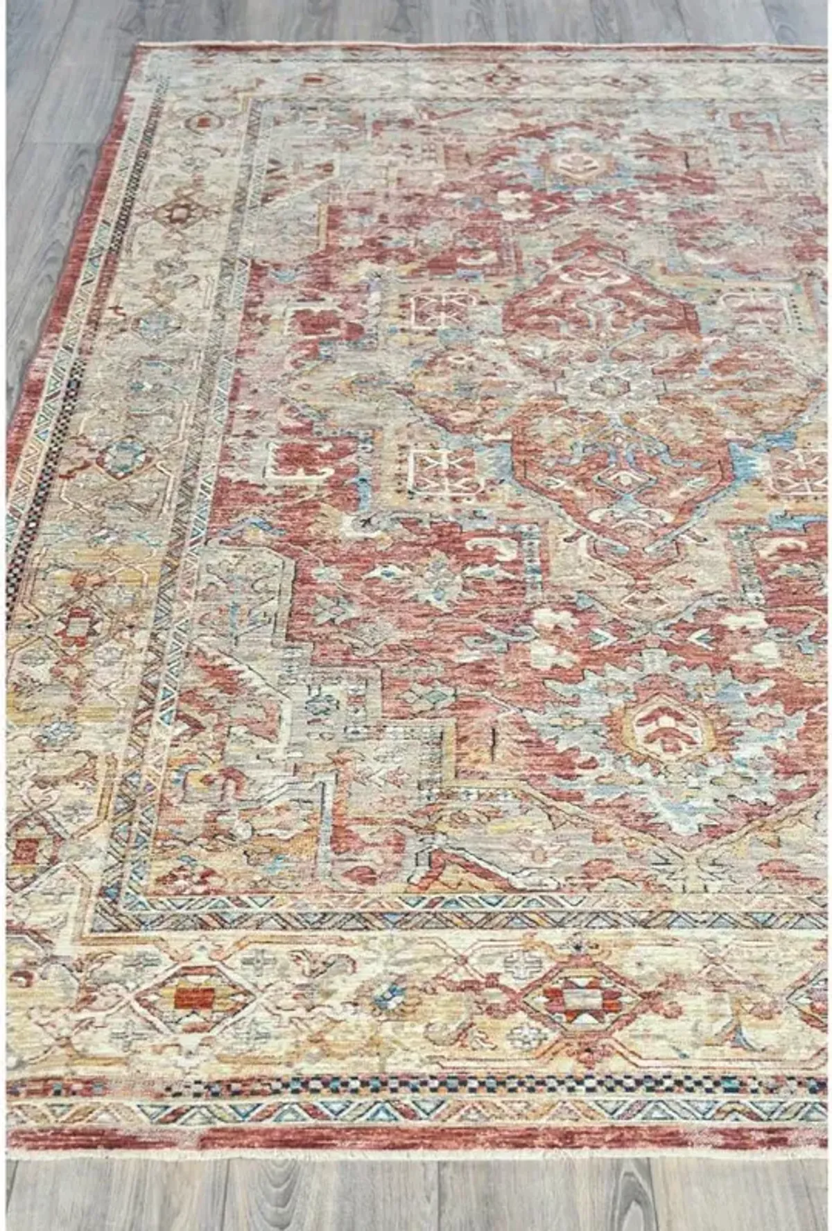Nathan Antique Loom Rust Oushak Patterned Rug - 14'x18'