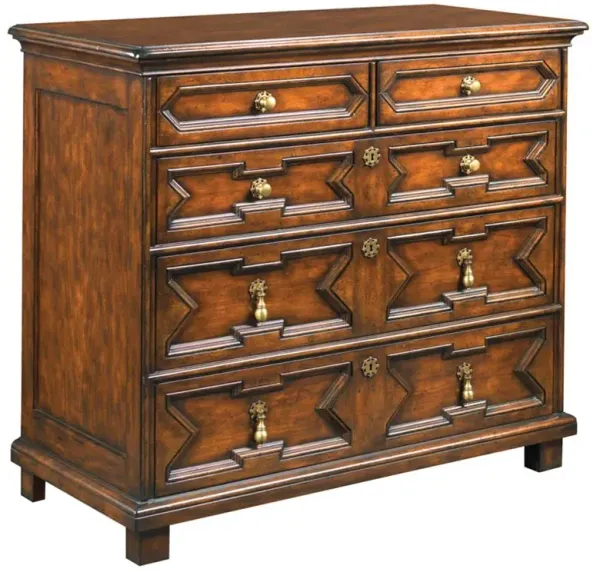 17th Century French Country Bordeaux Brown Wood Dresser