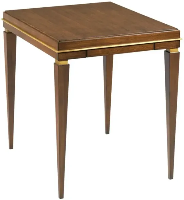 Ava Mid Century Modern Lisse Brown Wood Rectangular Lamp Table