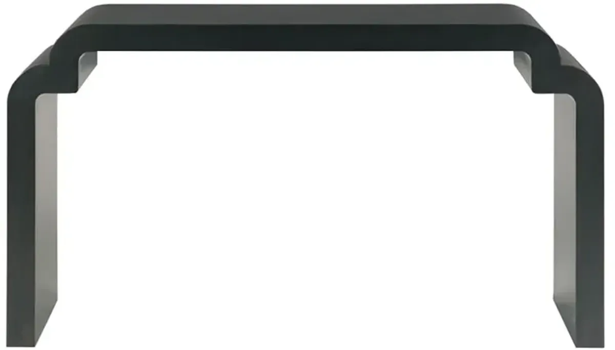 Daisy Rustic Lodge Amsterdam Black Wood Rectangular Console Table