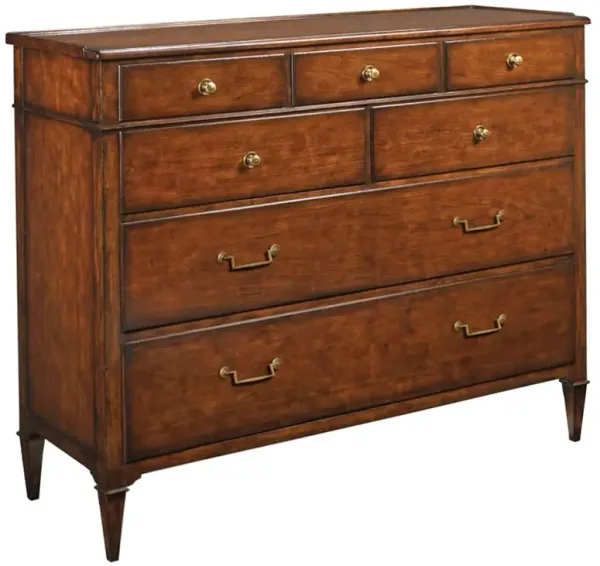 Marseille French Country Bordeaux Brown Wood Dresser