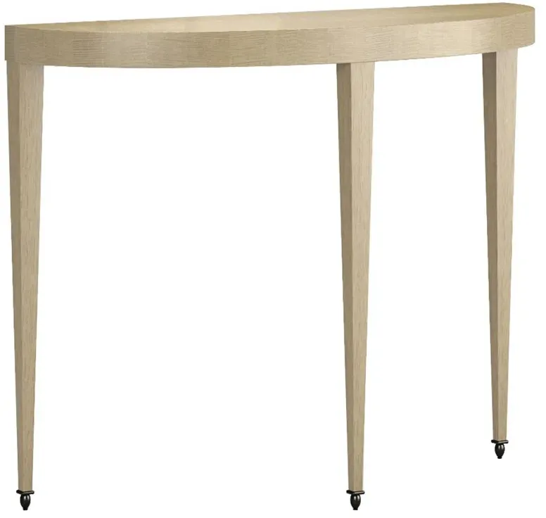 Mayflower French Country Paraiso Brown Wood Demilune Console Table