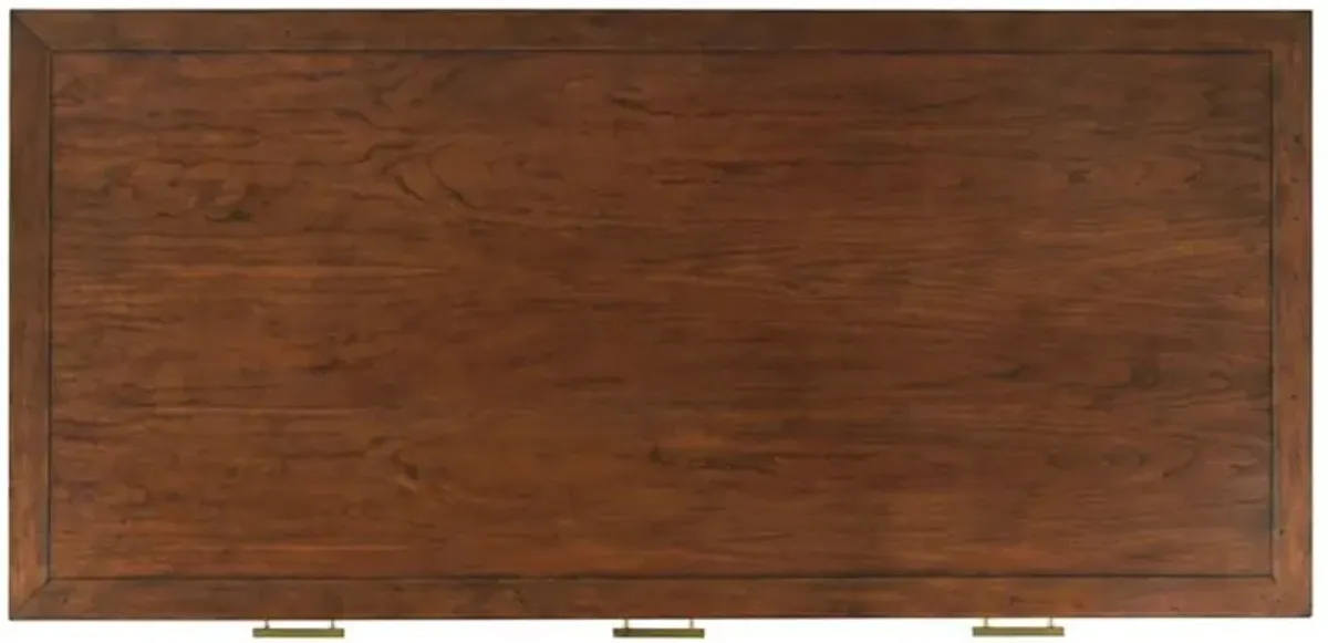 Sarah French Country Bordeaux Brown Wood Writing Desk