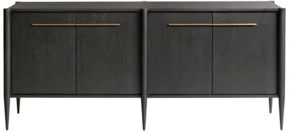 Streetwater Mid Century Sable Black Oak Media Cabinet - 72.5"W