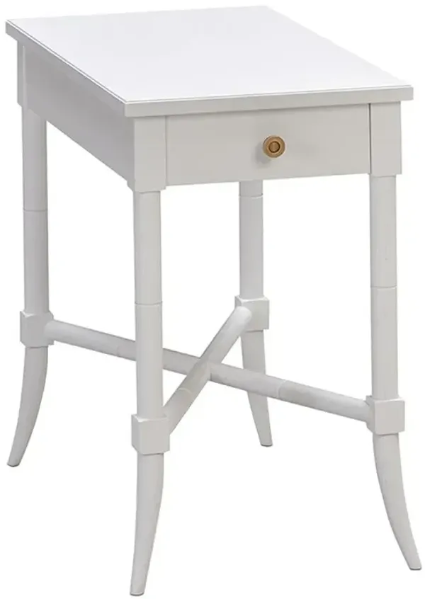 Tradd French Country Alabaster White Oak Drink Table