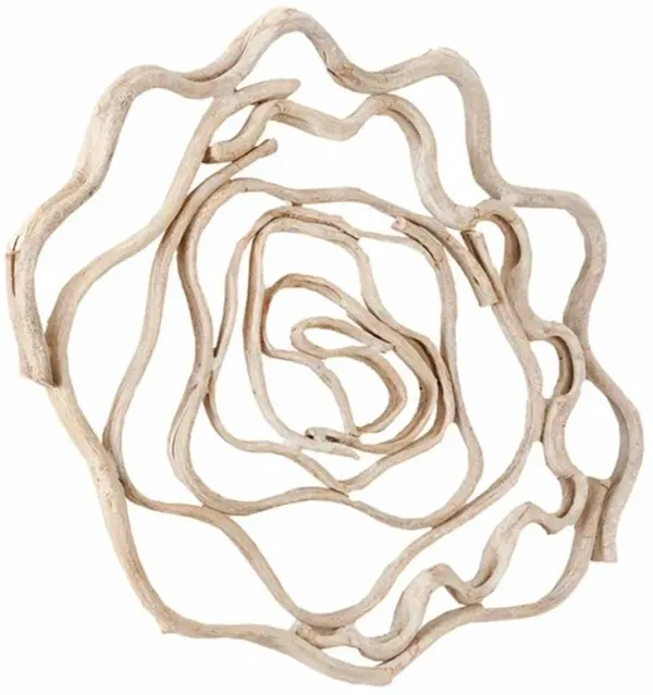 Oswald Rustic Lodge Natural Wood Flower Wall Sculpture