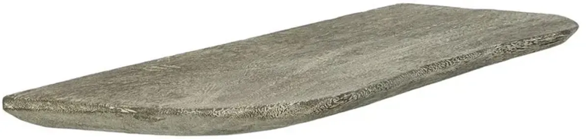 Corey Coastal Grey Chamcha Wood Wall Shelf - Large