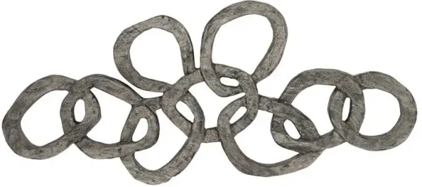 Kalina Modern Classic Grey Chamcha Wood Chain Wall Sculpture