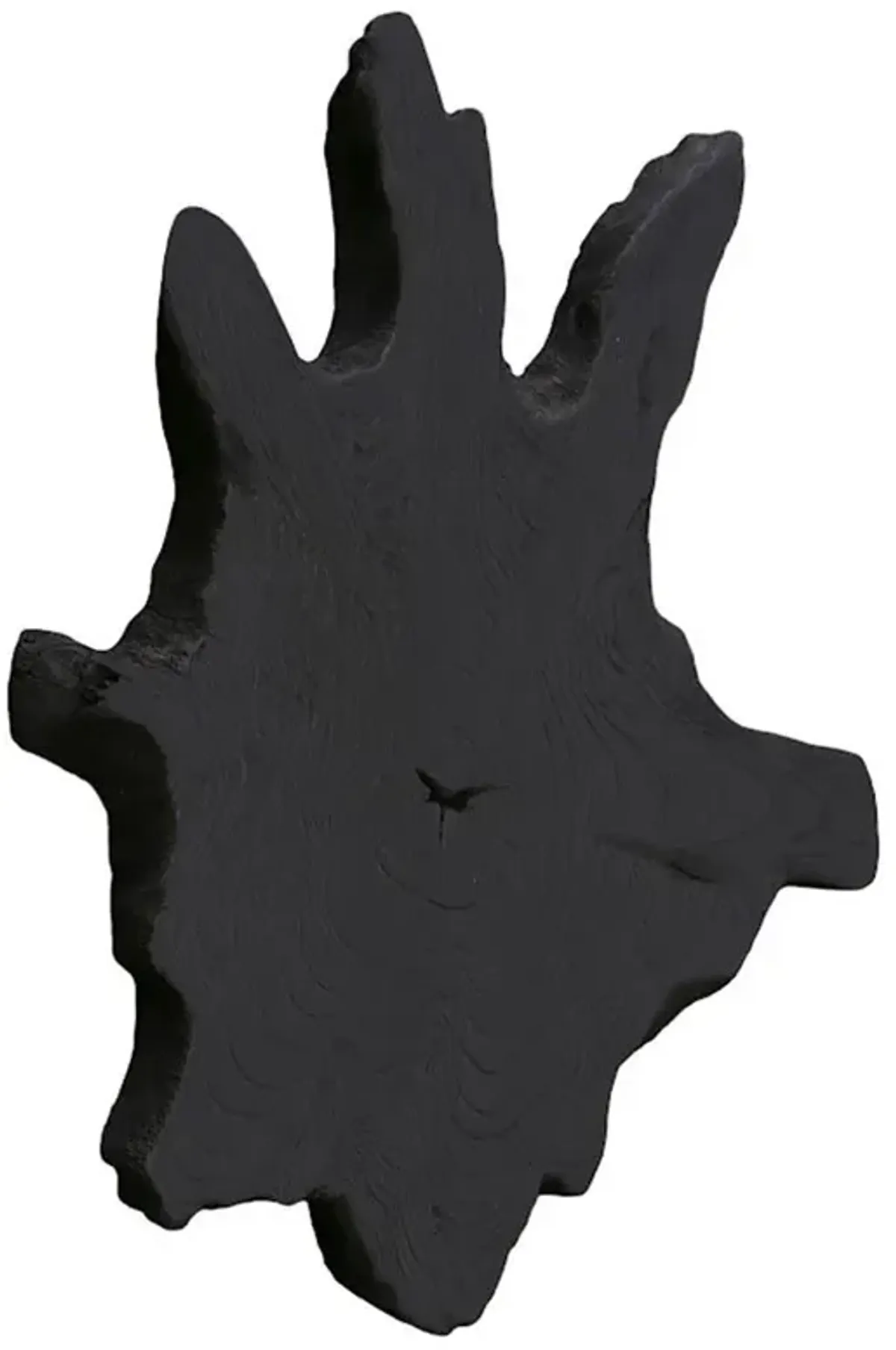 Marcello Rustic Lodge Black Teak Wood Slice Wall Sculpture