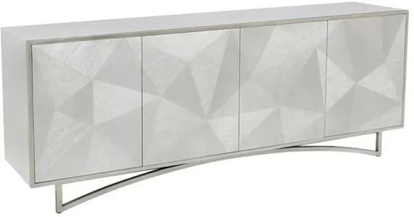 John Richard Vertex Modern Classic Silver Whitewash Sideboard