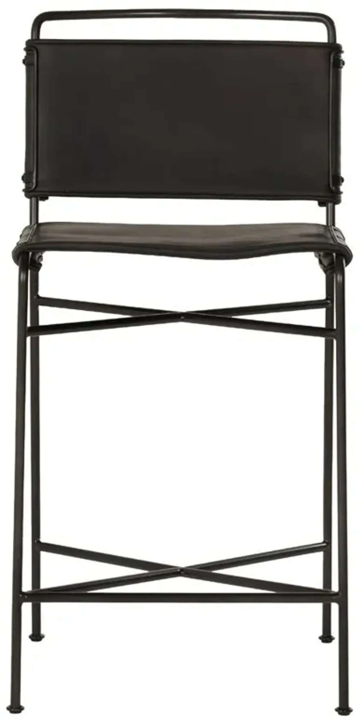 Open Box Oxton Industrial Loft Black Seat Iron Frame Counter Stool
