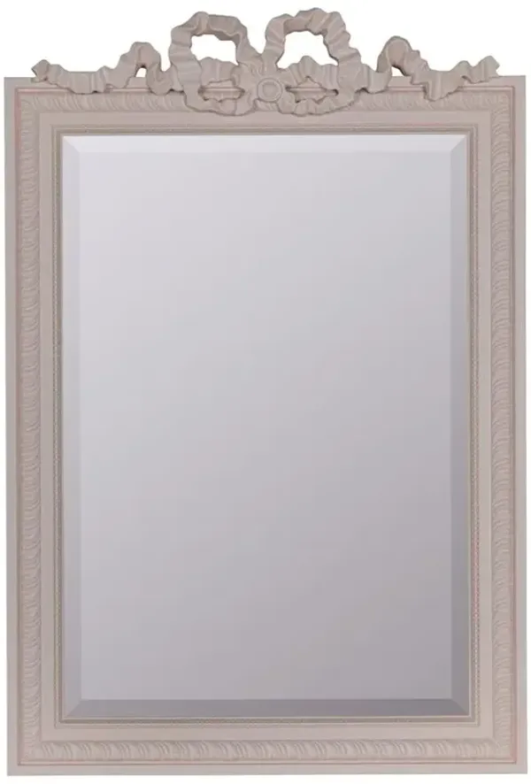 Ulysses French Country Pink Beveled Frame Wall Mirror - Small