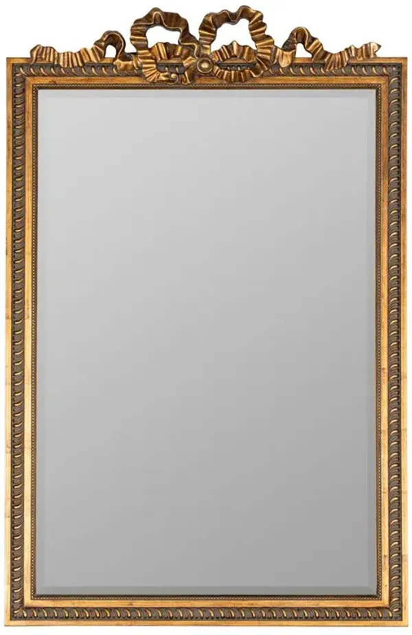 Ulysses French Country Antique Gold Beveled Frame Wall Mirror - Large