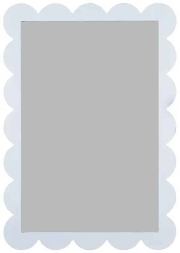 Kathryn French Country Blue Wood Rectangular Wall Mirror