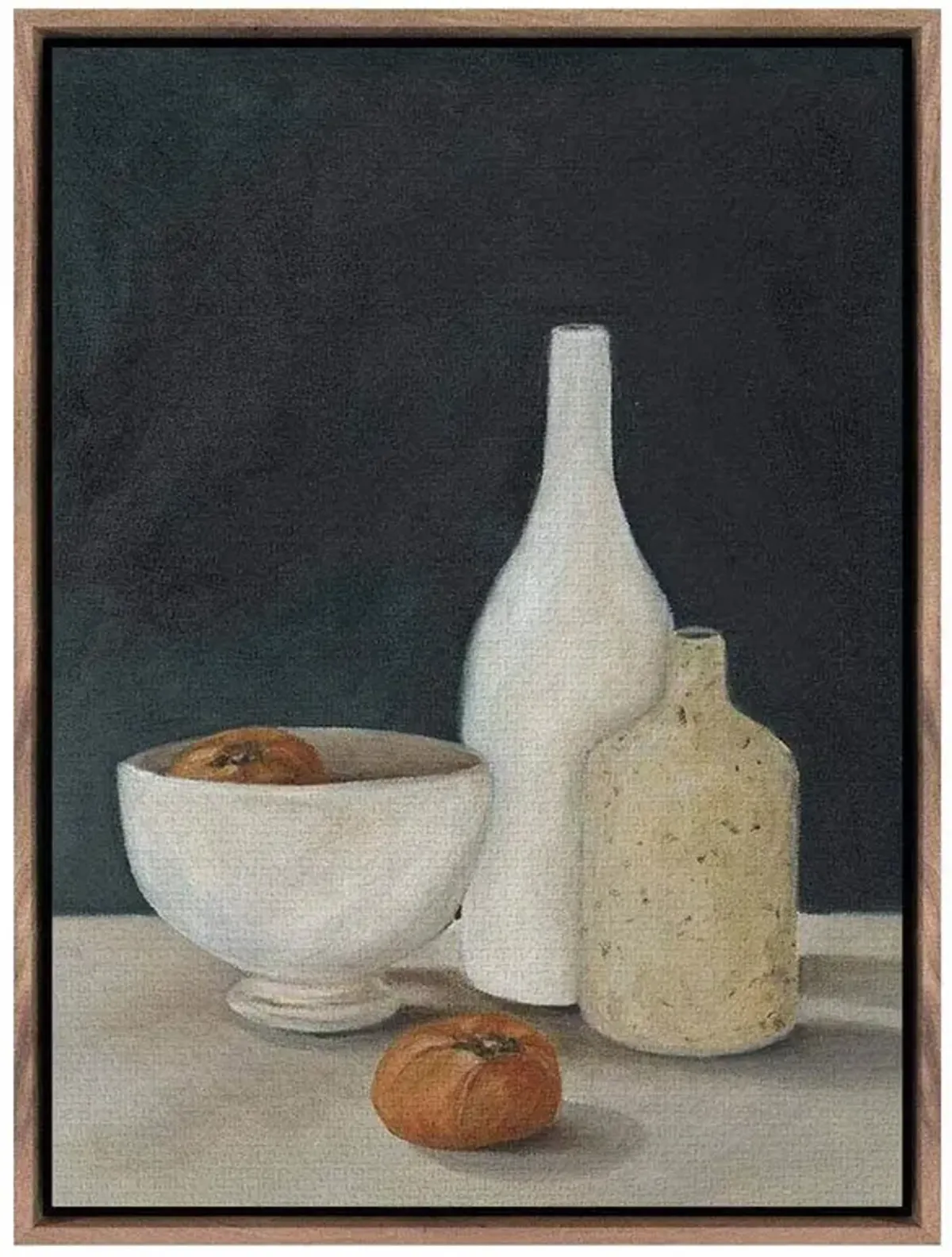 Three Vases Two Oranges Painting - 40x30