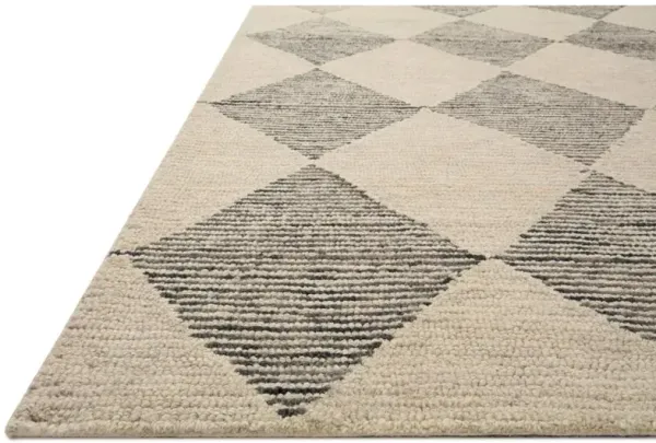 Kaelith French Country Beige Wool Diamond Patterned Rug - 3'6"x5'6"