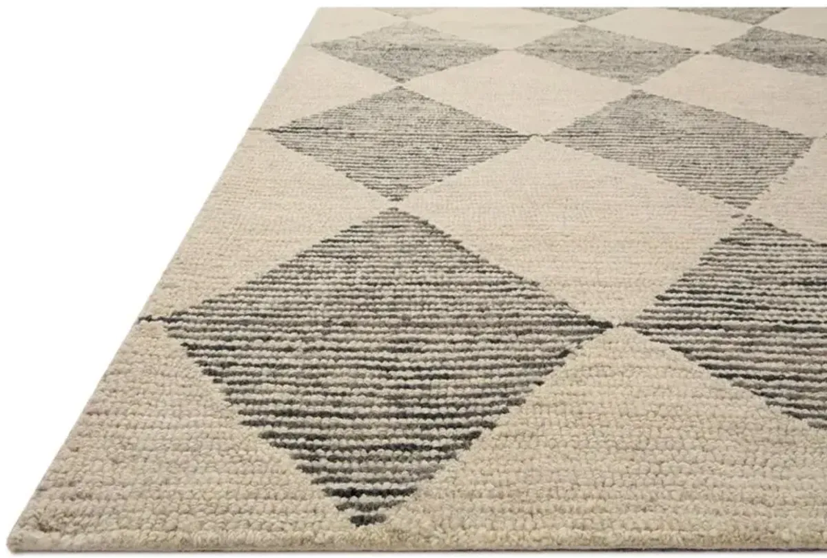 Kaelith French Country Beige Wool Diamond Patterned Rug - 5'x7'6"