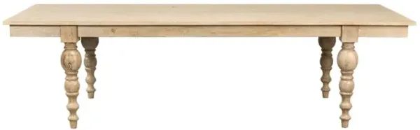 Jared French Country Brown Mango Wood Rectangular Dining Table - 110"W