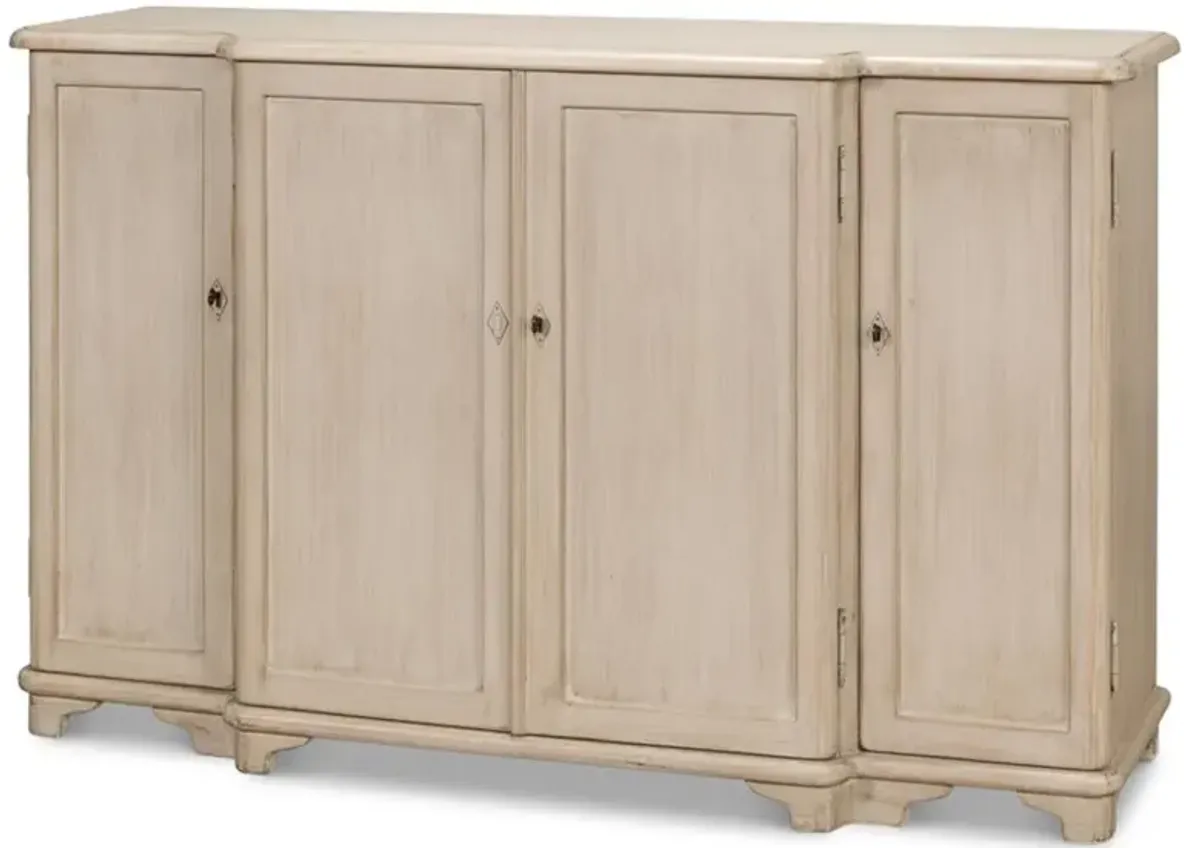 Marlowe French Country Stone Grey Pine Wood Sideboard