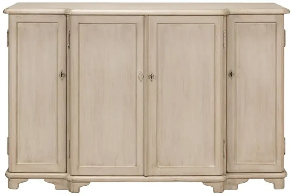 Marlowe French Country Stone Grey Pine Wood Sideboard